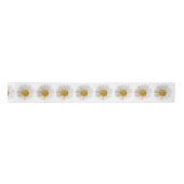 White Daisies Satin Ribbon Satijnen Lint (Voorkant)