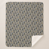 White Daisies Sherpa Blanket Deken (Voorkant)