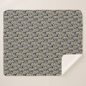 White Daisies Sherpa Blanket Deken (Voorkant (horizontaal))