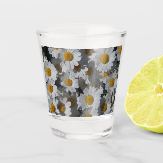 White Daisies Shot Glas (Voorkant)