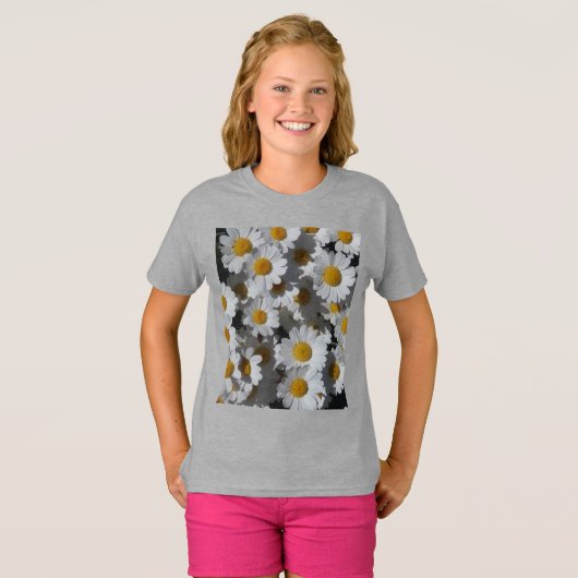 White Daisies T-shirt (Voorkant volledig)