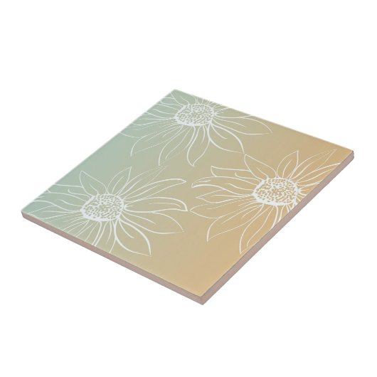 White Daisies Tegeltje (Zijkant)