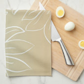 White Daisies Theedoek (Quarter Fold)