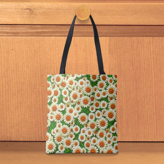 White Daisies Tote Bag