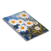 White Daisies Watercolor Flowers Painted Notitieboek (Rechterzijde)