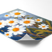 White Daisies Watercolor Flowers Painted Poster (Hoek)