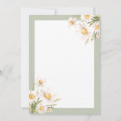 White Daisies Waterverf Baby shower Kaart (Achterkant)