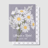 White Daisies Wedding Jubileum Lavendel Insert Vellum Uitnodigingen (Offset (Uitnodiging))