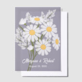 White Daisies Wedding Jubileum Lavendel Insert Vellum Uitnodigingen (Offset)