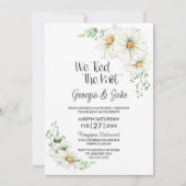 White Daisies Wedding Reception Kaart (Voorkant)