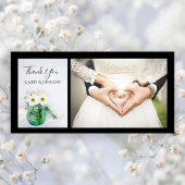 White Daisies with Blue Jar Vase Wedding Bedankt