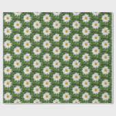 White Daisies Wrapping Paper Cadeaupapier (Vlak)