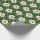 White Daisies Wrapping Paper Cadeaupapier (Hoek)