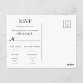 White Daisies Wreater Waterverf Yellow Budget RSVP Briefkaart (Achterkant)