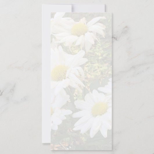White Daisies Yellow and grijy Script Wedding Menu (Achterkant)