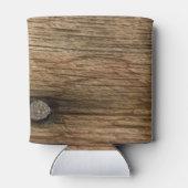 White Daisy and Barn Wood Country Weddenschap Favo Blikjeskoeler (Achterkant)