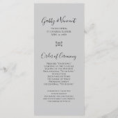 White Daisy and Diamond Ring Wedding Programme Programmakaart (Achterkant)