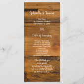 White Daisy and Hoefijzer Western Wedding Programm Programmakaart (Achterkant)