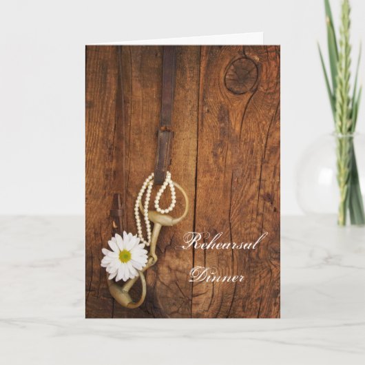 White Daisy and Horse Bit Western Rehearsal Dinner (Voorkant)
