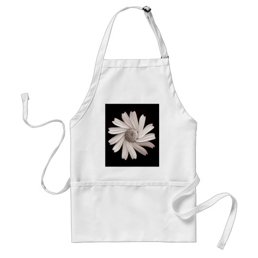 White Daisy Apron Standaard Schort (Voorkant)