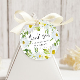 White Daisy Baby shower Bedankt voor het cadeautje Bedankjes Labels