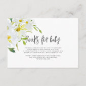 White daisy Baby shower Books for Baby Kaart (Voorkant)