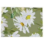 White Daisy Baby shower Dank u gunsten Groot Cadeauzakje (Achterkant)