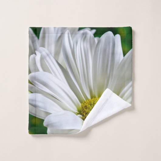 White Daisy Bath Towel Set Bad Handdoek (Wasdoekje)