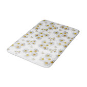 White Daisy Bathroom Bath Mat (Gekanteld)