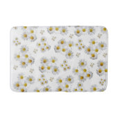 White Daisy Bathroom Bath Mat (Voorkant)