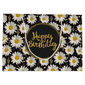 White Daisy Birthday Groot Cadeauzakje (Achterkant)