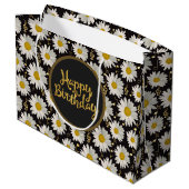 White Daisy Birthday Groot Cadeauzakje (Achterkant Gekanteld)