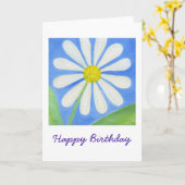 White Daisy Birthday Kaart (Gele Bloem)
