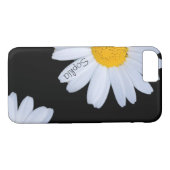 White Daisy Black - Aangepaste naam Case-Mate iPhone Case (Achterkant (Horizontaal))