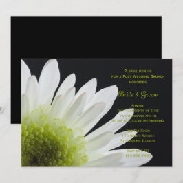 White Daisy Black Post Wedding Brunch Kaart