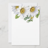 White Daisy Bloemen Greenery Script Verjaardag Kaart (Achterkant)