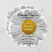 White Daisy Bridal Shower Invitation Kaart (Voorkant / Achterkant)