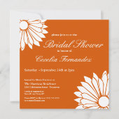 White Daisy Bridal Shower Invitations Kaart (Voorkant)