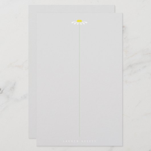 White Daisy Briefpapier (Voorkant / Achterkant)