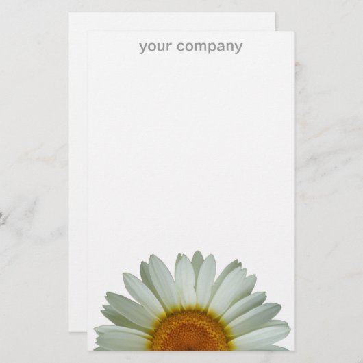 White Daisy Briefpapier (Voorkant / Achterkant)