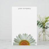 White Daisy Briefpapier (Staand voorkant)