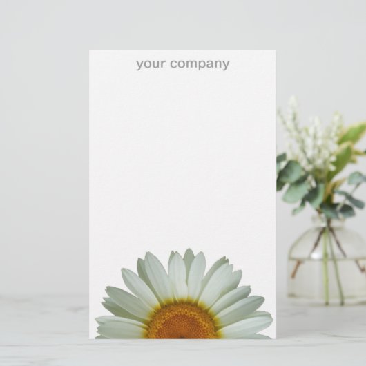 White Daisy Briefpapier (Staand voorkant)