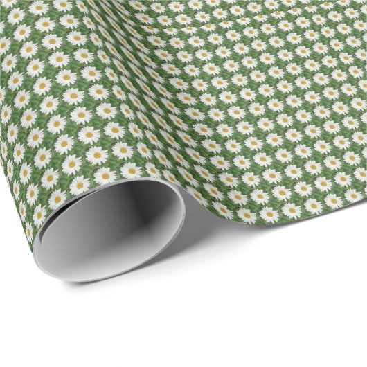 White Daisy Cadeaupapier (Rol Hoek)