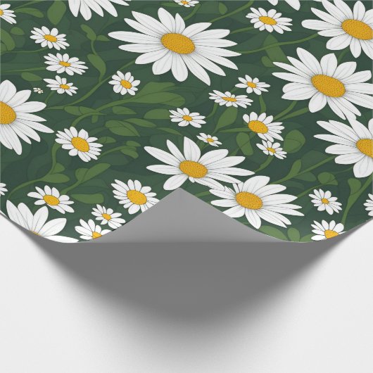 White Daisy Cadeaupapier (Hoek)