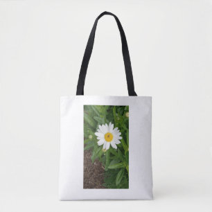 White Daisy Canvas tas
