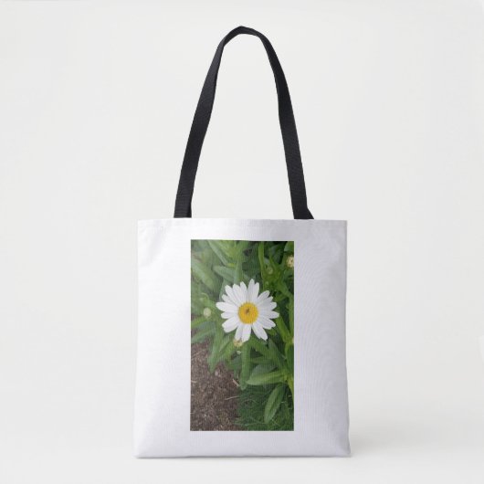 White Daisy Canvas tas (Voorkant)