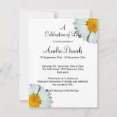 White Daisy Celebration of Life Kaart (Voorkant)