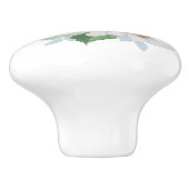White Daisy Ceramic Knob Keramische Knop (Zijkant)