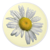 White Daisy Ceramic Knob Keramische Knop (Voorkant)