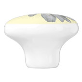 White Daisy Ceramic Knob Keramische Knop (Zijkant)